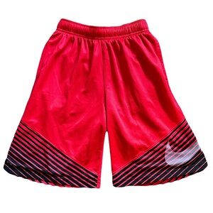 Nike Kids Red and Black Striped Shorts